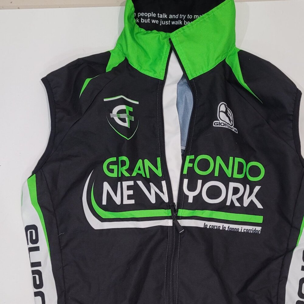 Giordana Grand Fondo NY Black/Green XXS Cycling Vest ARMPIT TO ARMPIT 20"